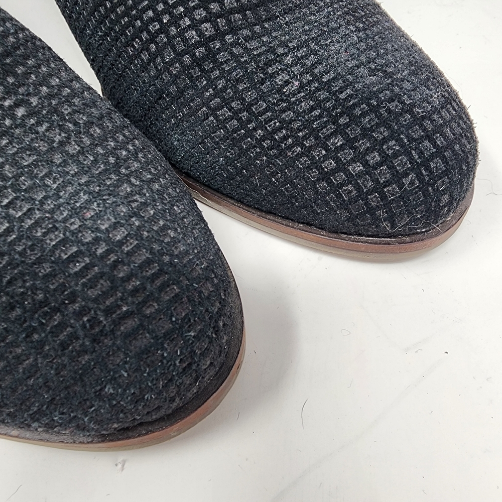 Lucky Brand ponic ankle booties black textured‎ suede womens 6.5 - Picture 15 of 16